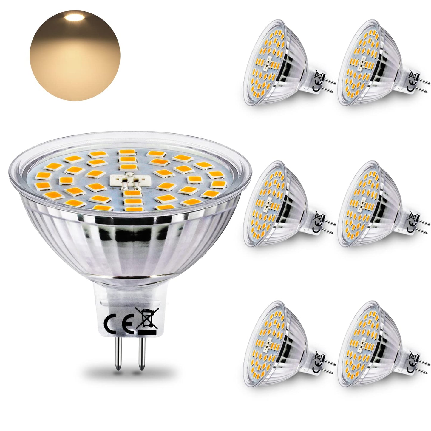 HiBay MR16 LED 4W 12V GU5.3 – Bild 1 #Warmweiß 3000K #6er Set