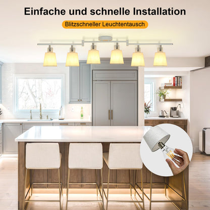 Unikcst Deckenstrahler Leinen 6 Flammig – Bild 4 #6 Flammig