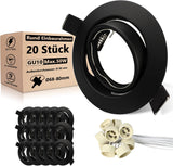 GU10 Einbaurahmen Rund Matt Schwarz – Bild 9 #Matt Schwarz