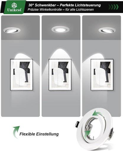 GU10 Einbaurahmen Schwenkbar – Bild 35 #Mattweiß