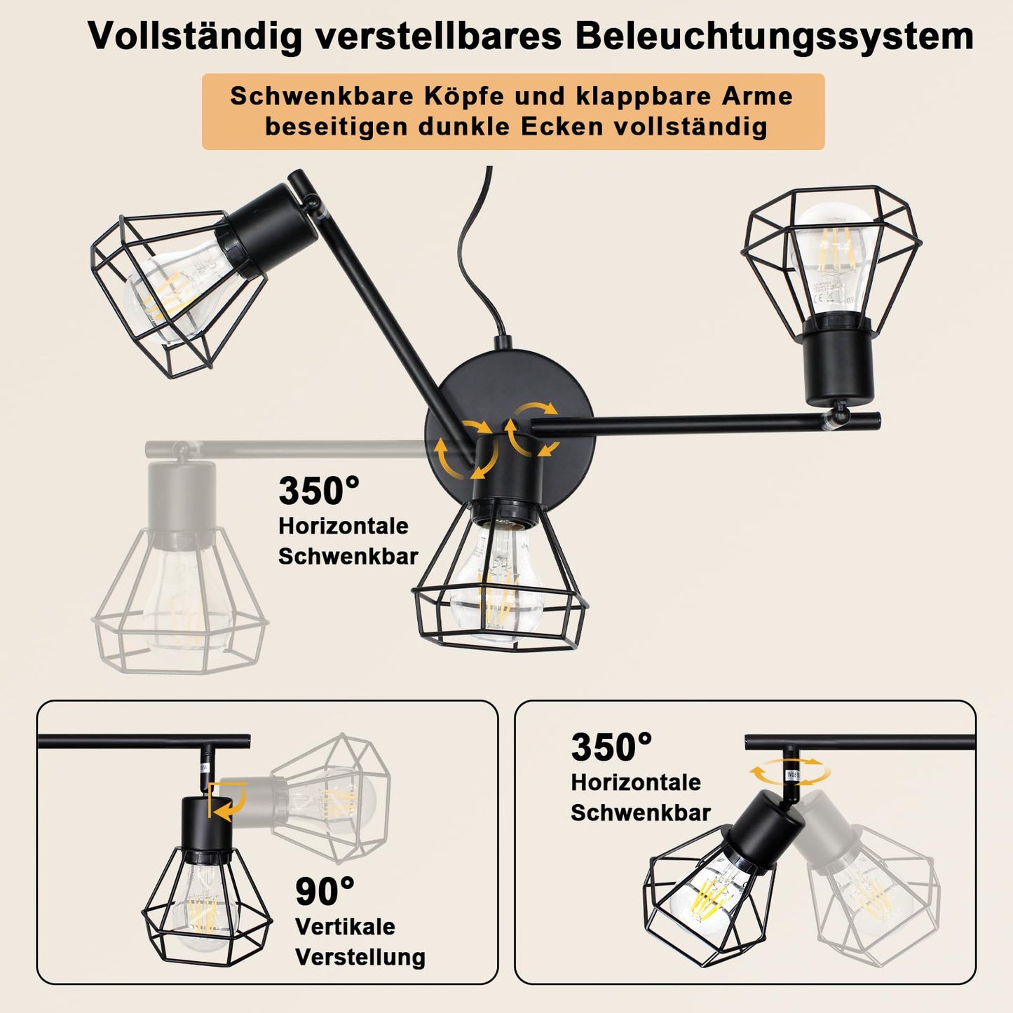 HiBay Stecker-Strahler 3 Flammig – Bild 4 #3 Flammig