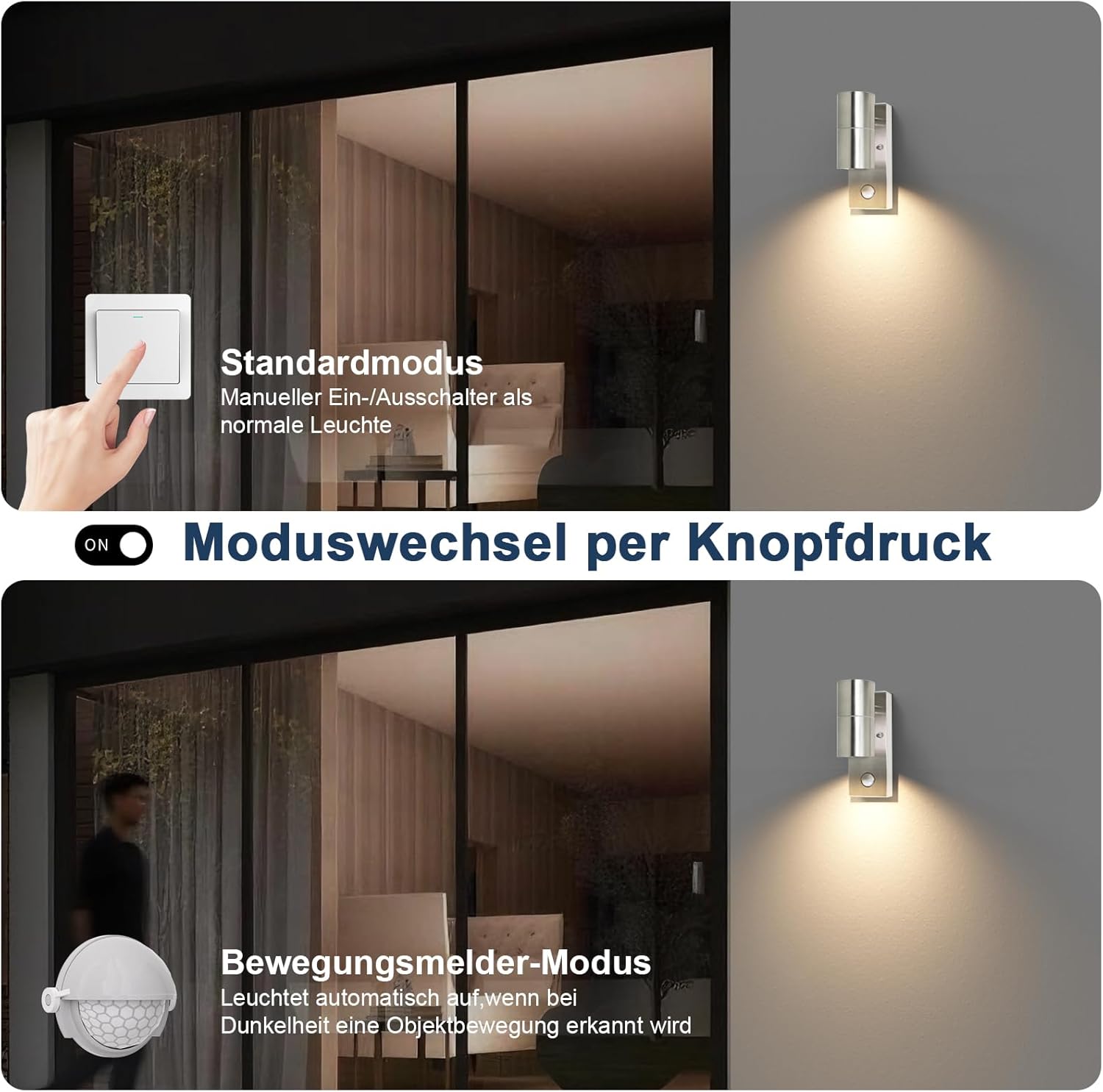 Allesgute Außenwandleuchte Edelstahl – Bild 2