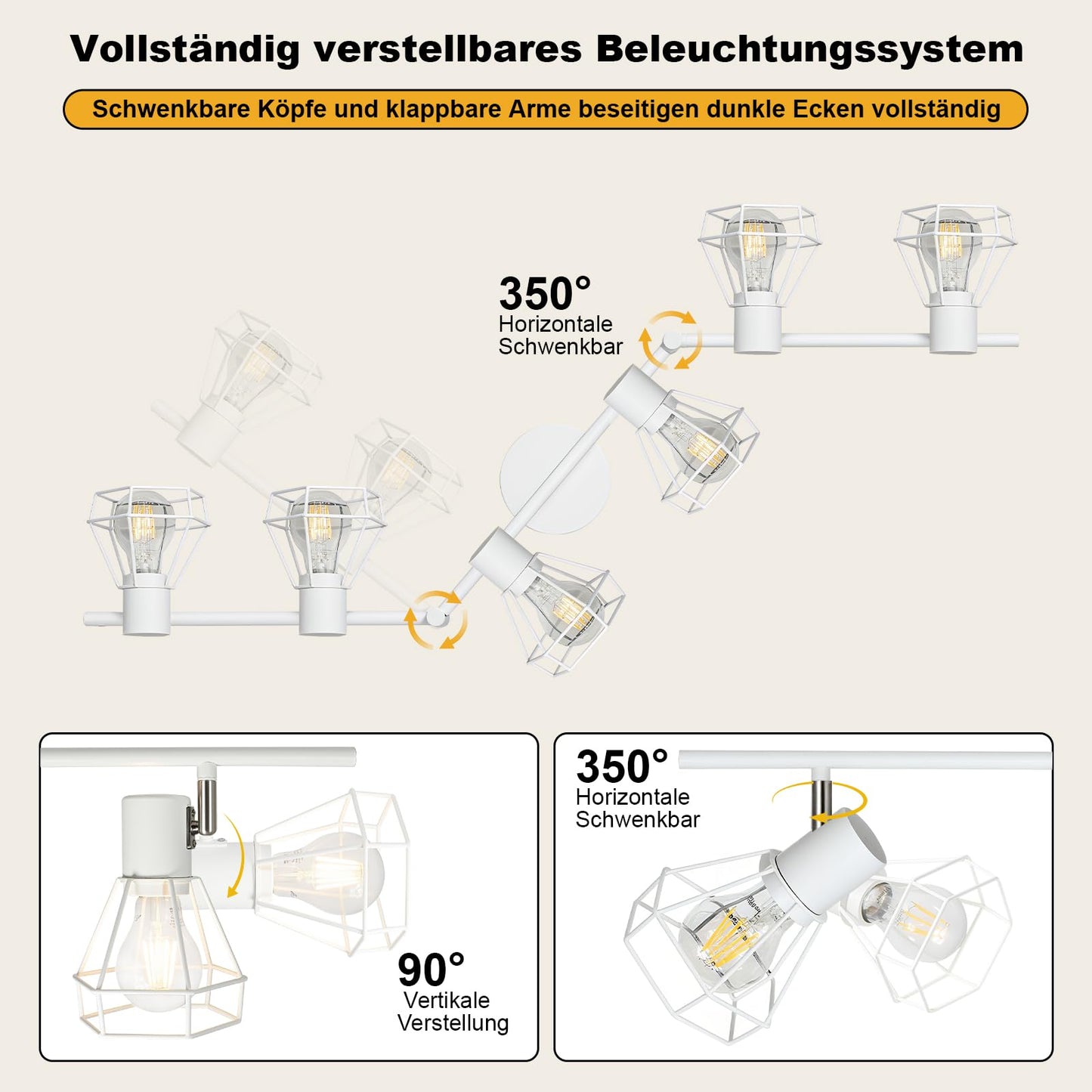 HiBay Diamant Weiß 6 Flammig – Bild 2 #6 Flammig