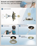 GU10 Einbaurahmen Rund Antik-Messing – Bild 7 #Gold – Antik-Messing