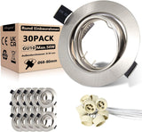 GU10 Einbaurahmen Rund Edelstahl gebürstet – Bild 13 #Silber – gebürsteter Edelstahl