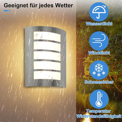 Kaihui Außenwandleuchte E27 IP – Bild 3 #Edelstahl Gebürstet