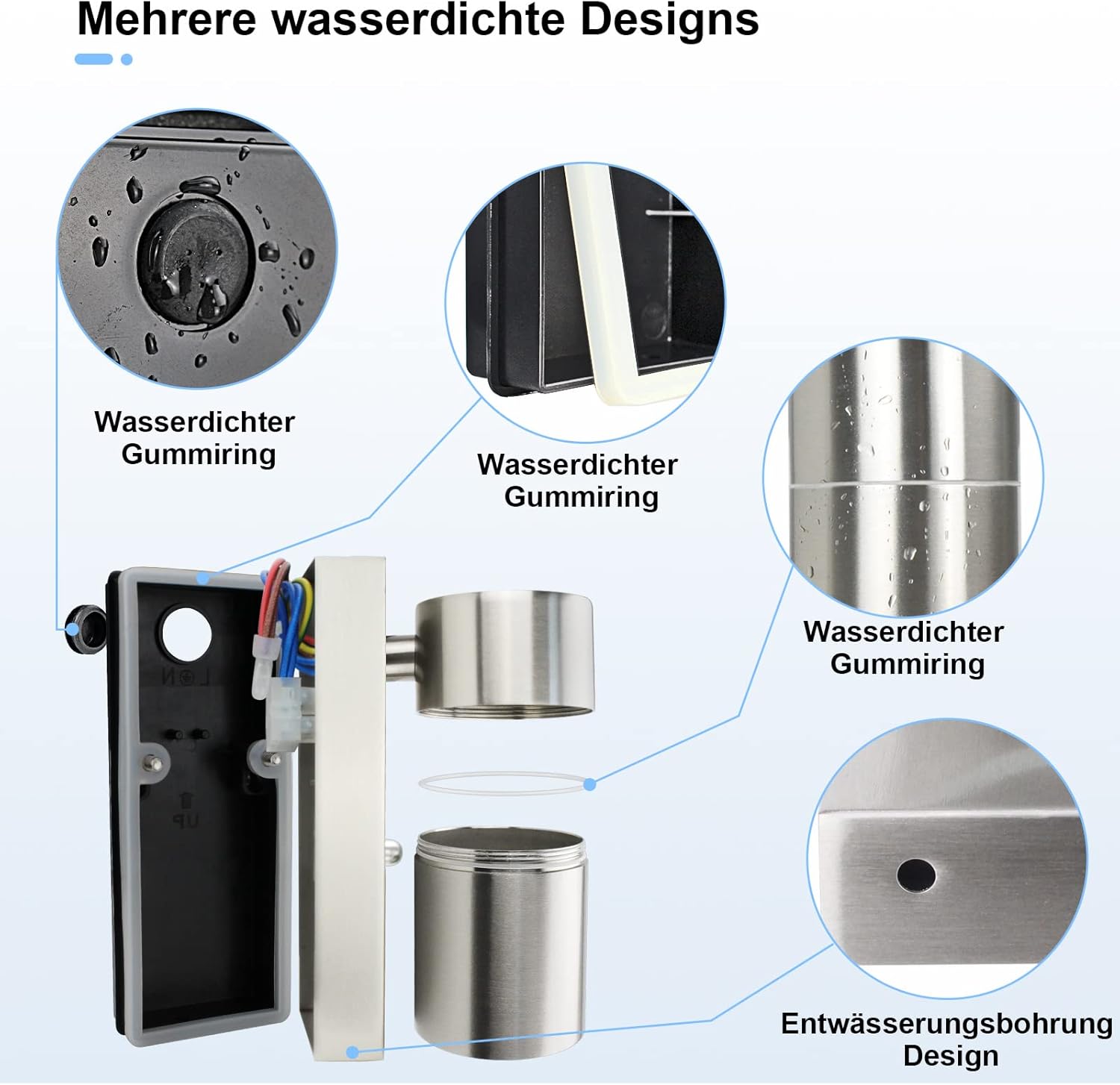 Allesgute Außenwandleuchte Edelstahl – Bild 5