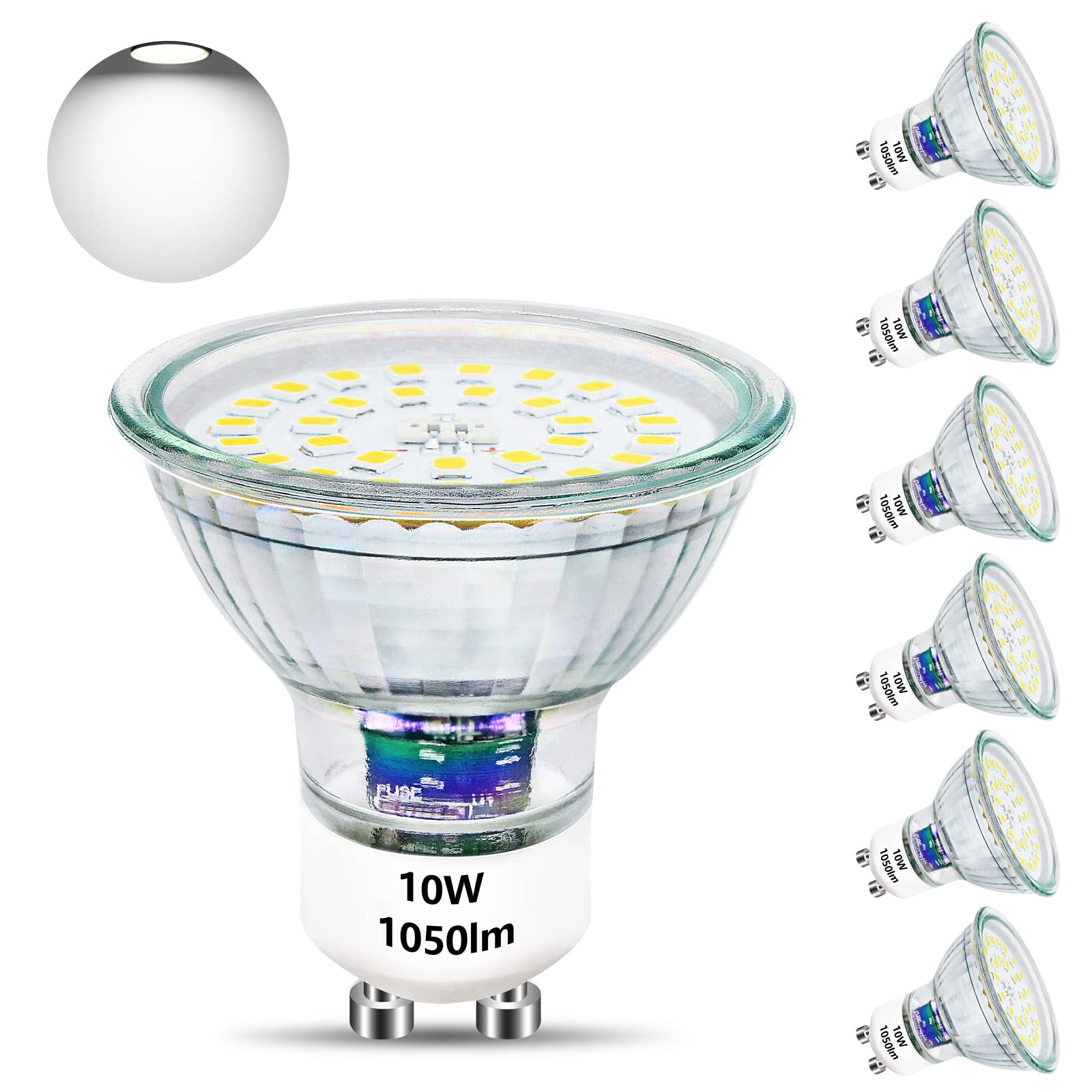 Unikcst GU10 LED 10W Nicht Dimmbar – Bild 1 #Kaltweiß 6000K #6er Set
