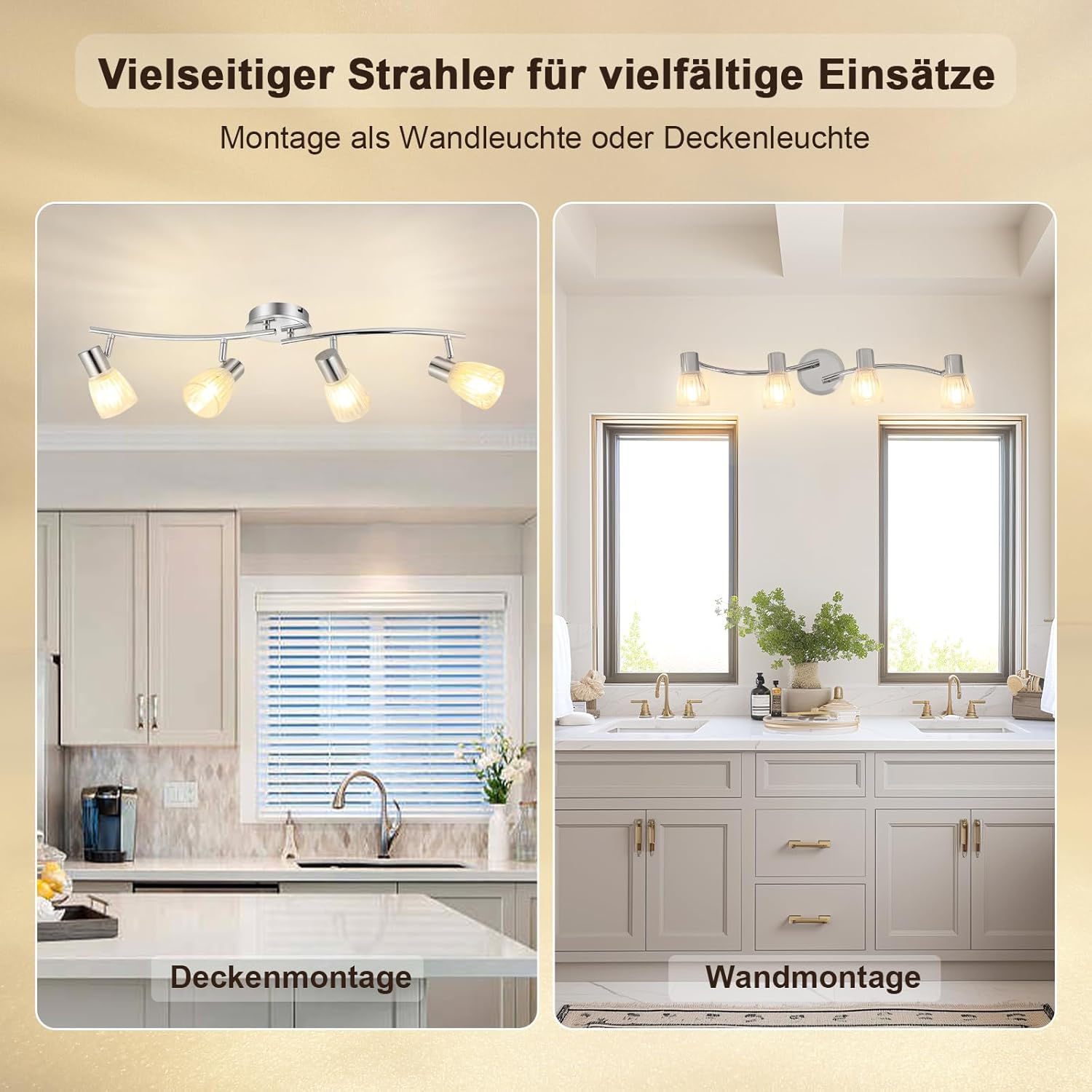Unikcst Streifenglas Chrom 4 Flammig – Bild 2 #4 Flammig