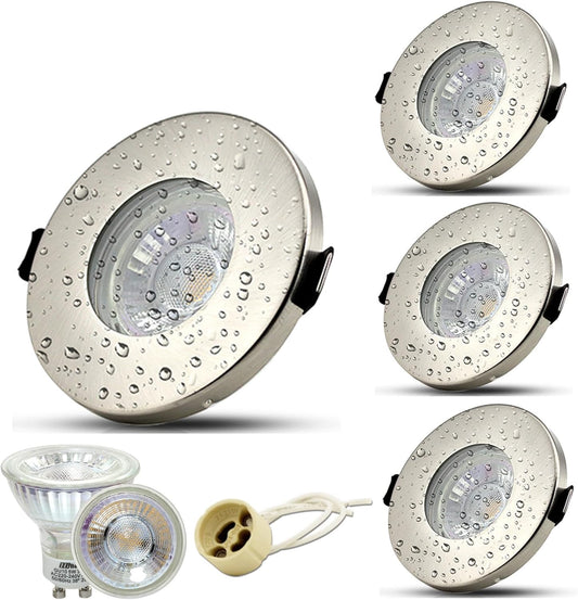 HiBay LED Einbaustrahler Set IP44 GU10 Bad 5W – Bild 1 #4er Set
