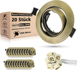 GU10 Einbaurahmen Rund Antik-Messing – Bild 14 #Gold – Antik-Messing