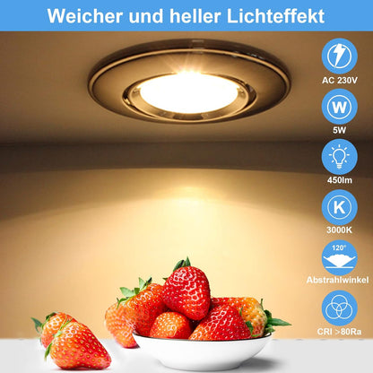 HiBay LED Einbaustrahler Set GU10 Rund 5W – Bild 5 #3000K Warmweiß