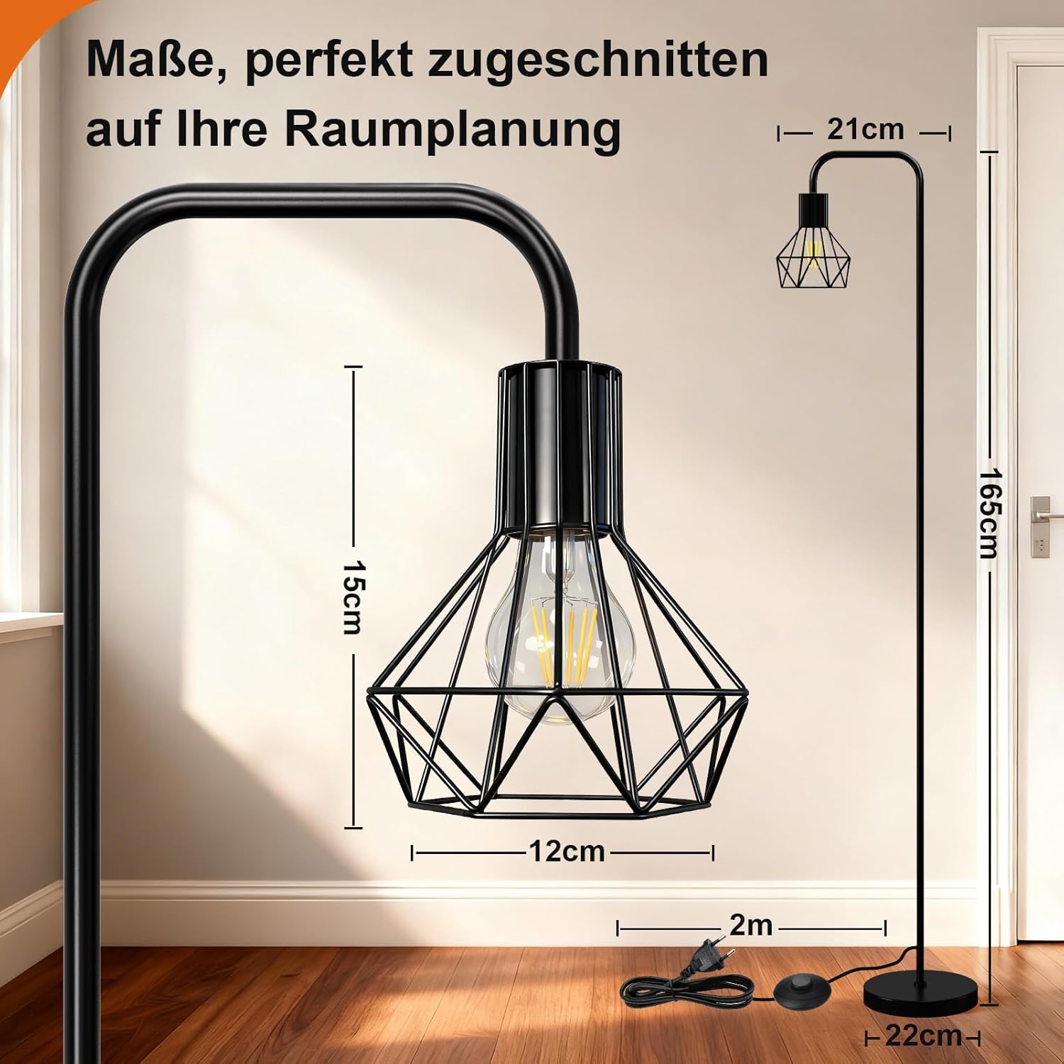 HiBay Stehlampe 1 Flammig Industrial – Bild 4