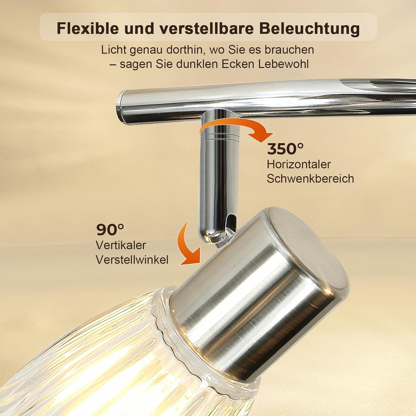 Unikcst Streifenglas Chrom 3 Flammig – Bild 6 #3 Flammig