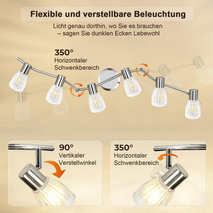 Unikcst Streifenglas Chrom 6 Flammig – Bild 2 #6 Flammig