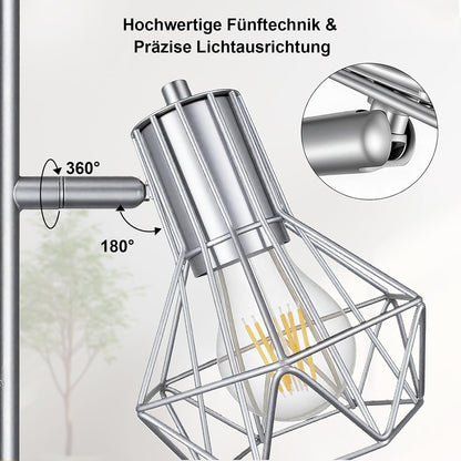 HiBay LED Stehlampe 3 Flammig Dimmbar Silber – Bild 4 #Silber