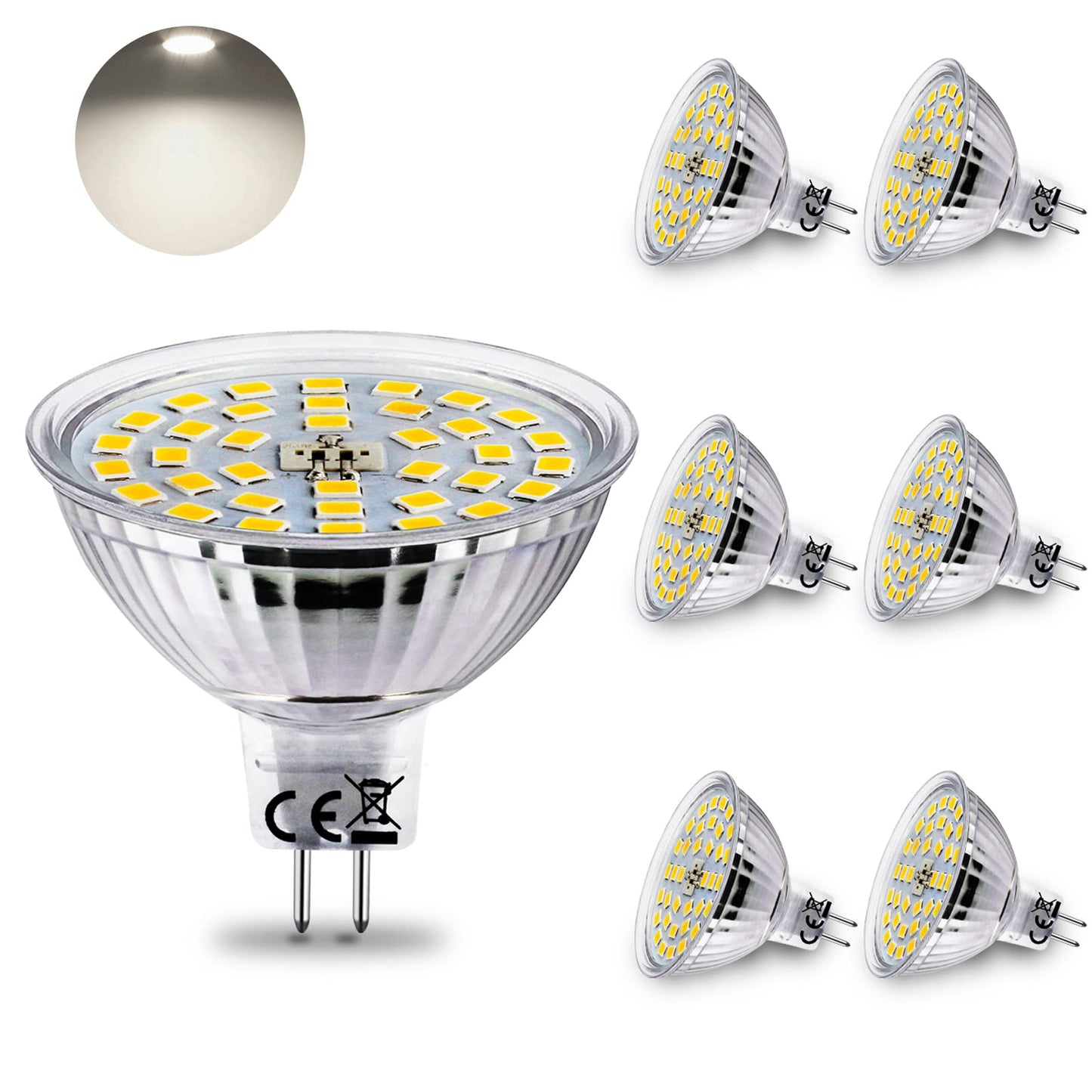 HiBay MR16 LED 4W 12V GU5.3 – Bild 1 #Neutralweiß 4000K #6er Set