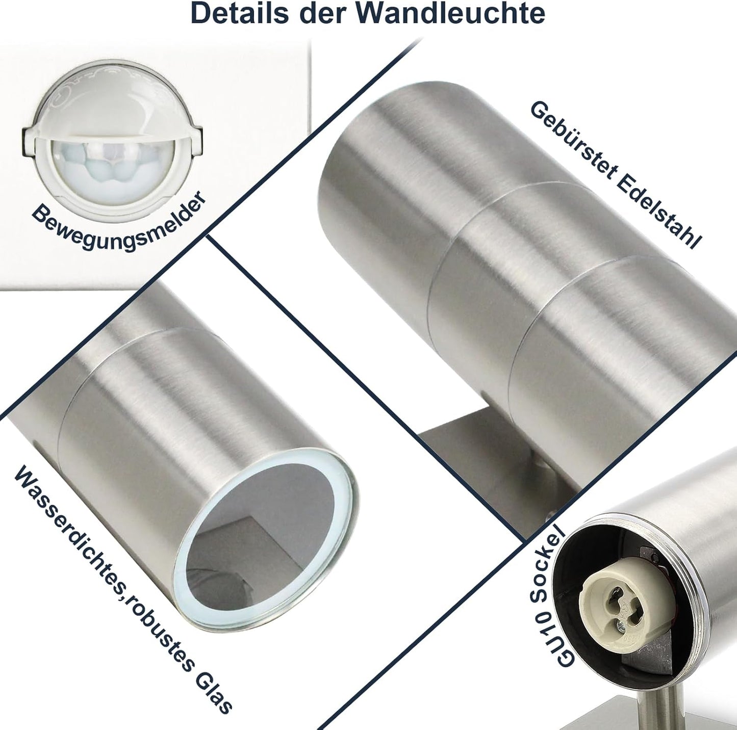 HiBay Außenwandleuchte Edelstahl – Bild 4