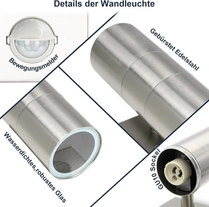 HiBay Außenwandleuchte Edelstahl – Bild 4