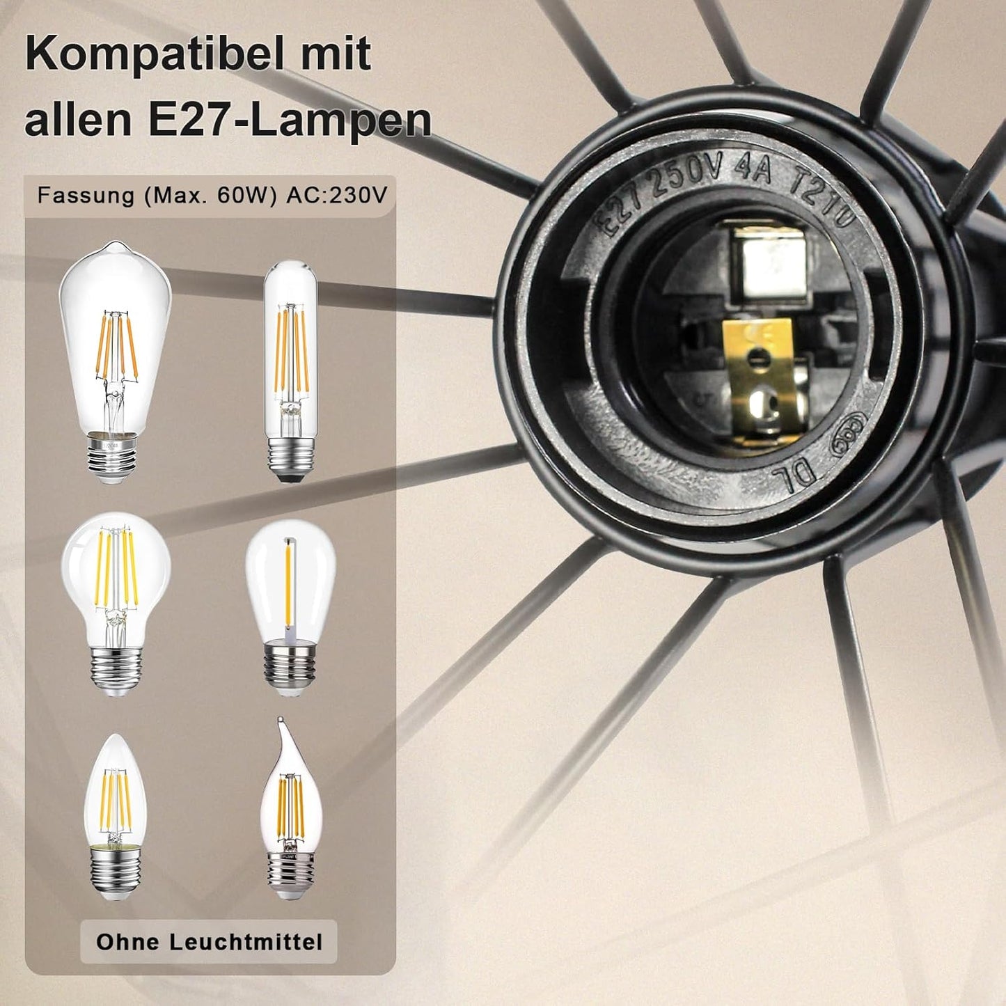 HiBay Stehlampe 3 Flammig Industrial – Bild 5