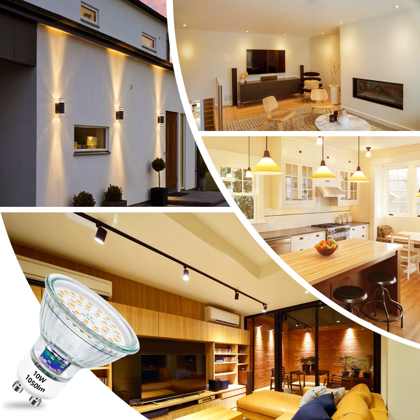 Unikcst GU10 LED 10W Nicht Dimmbar – Bild 6 #Warmweiß 3000K #6er Set