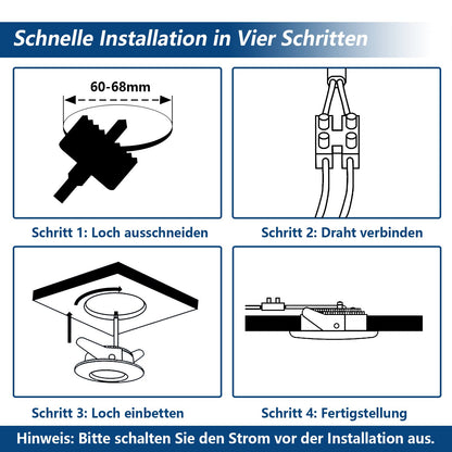 HiBay LED Einbaustrahler 7W IP44 Ultra Flach – Bild 5 #Nickel Gebürstet