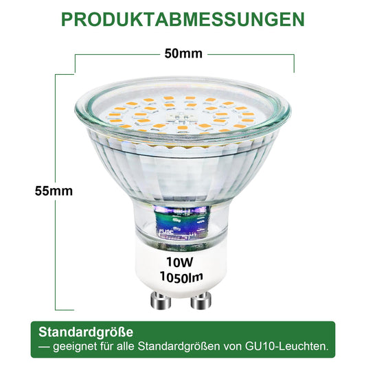Unikcst GU10 LED 10W Dimmbar – Bild 2 #Warmweiß 3000K #6er Set