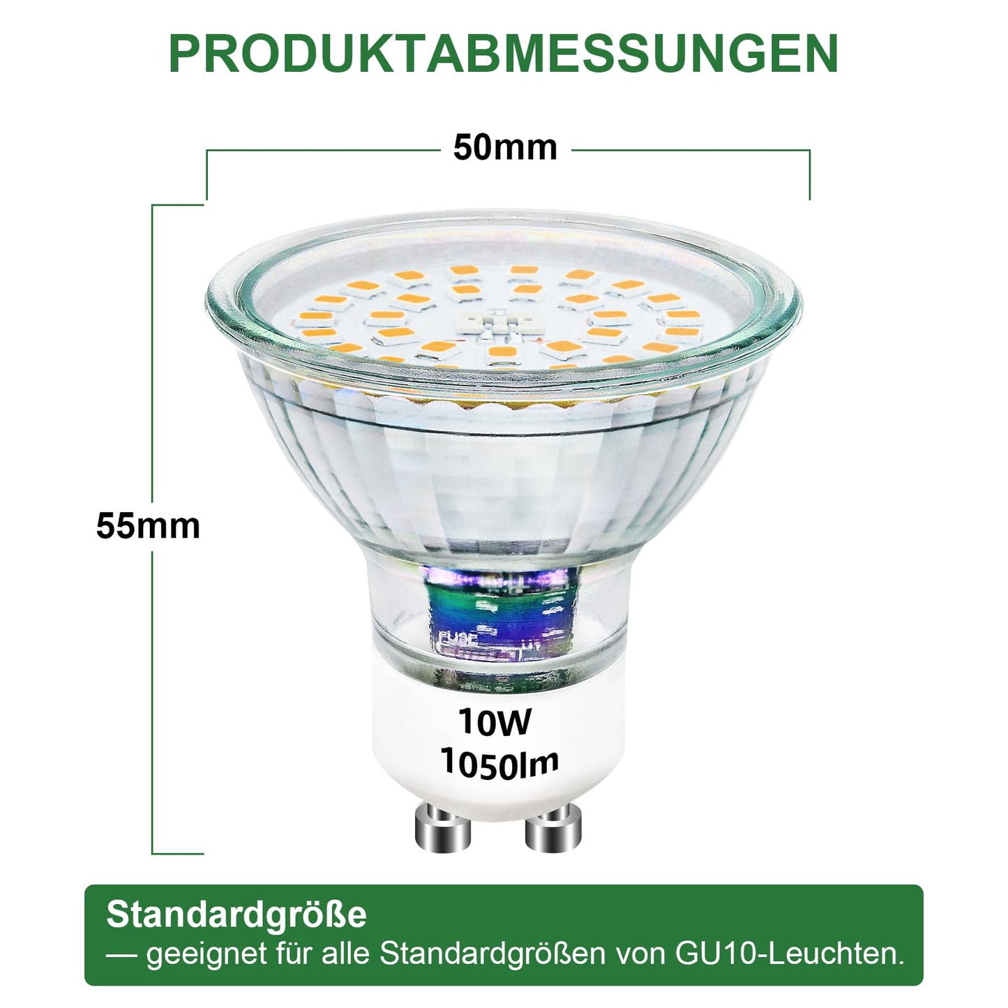 Unikcst GU10 LED 10W Nicht Dimmbar – Bild 2 #Warmweiß 3000K #6er Set