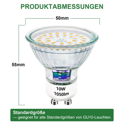 Unikcst GU10 LED 10W Nicht Dimmbar – Bild 2 #Warmweiß 3000K #6er Set