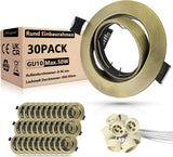 GU10 Einbaurahmen Rund Edelstahl gebürstet – Bild 10 #Silber – gebürsteter Edelstahl