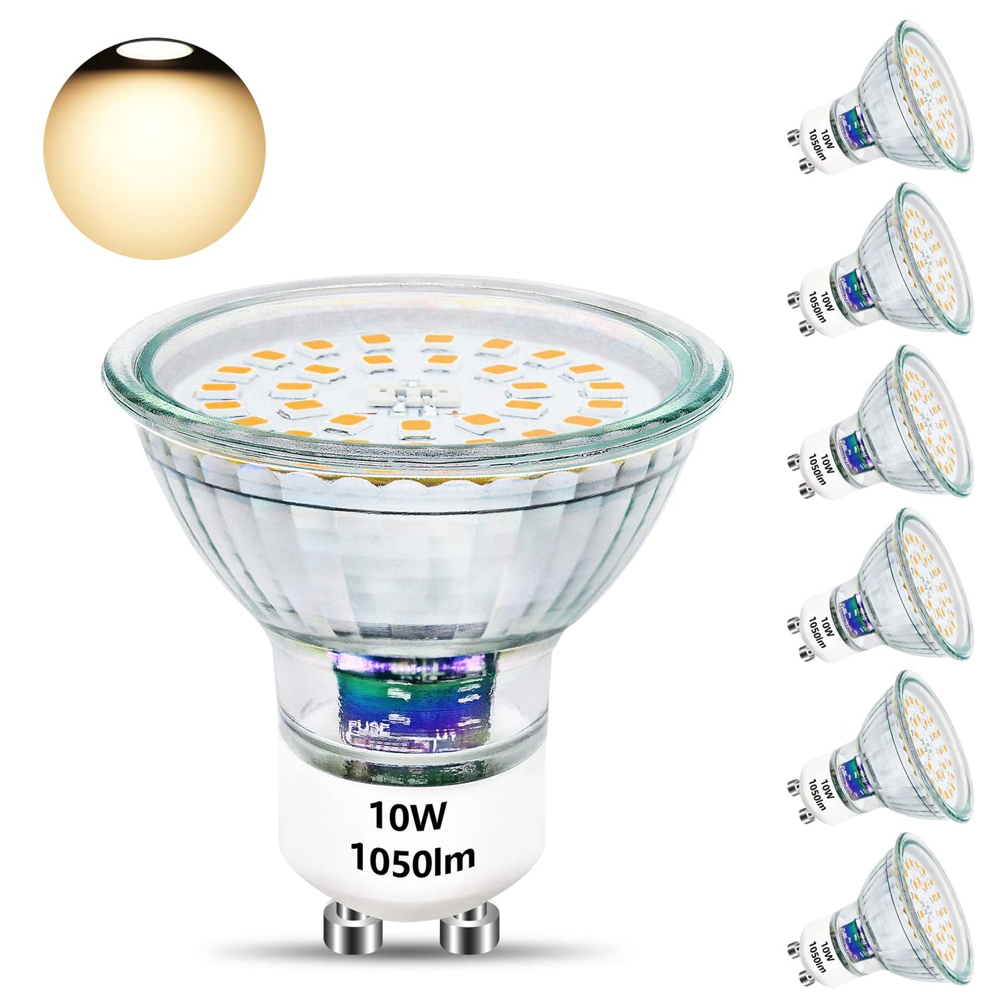 Unikcst GU10 LED 10W Nicht Dimmbar – Bild 1 #Warmweiß 3000K #6er Set