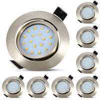 HiBay 8er LED Einbaustrahler 5W – Hauptbild Nickel Gebürstet