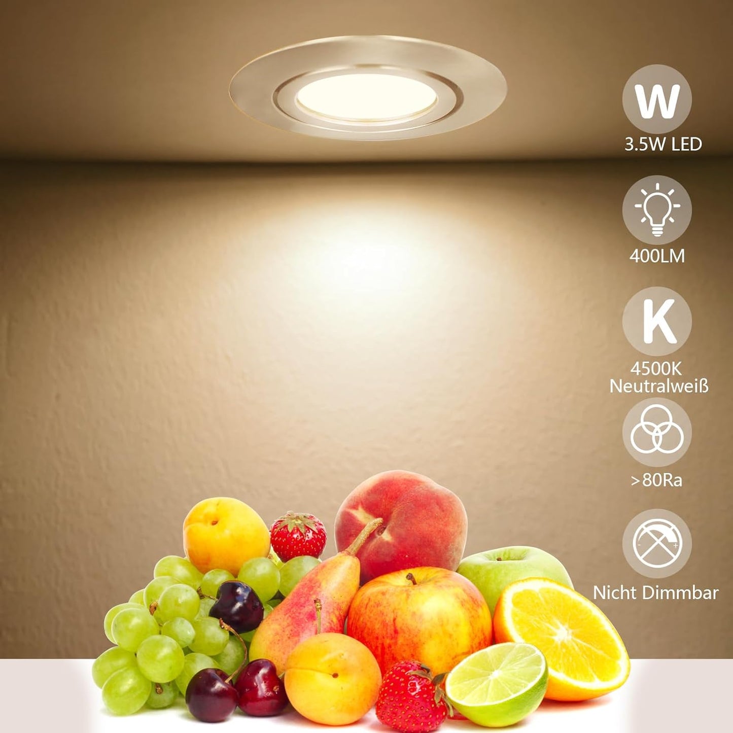 HiBay LED Einbaustrahler Ultra Flach 3,5W – Bild 15 #Neutralweiß 4500K