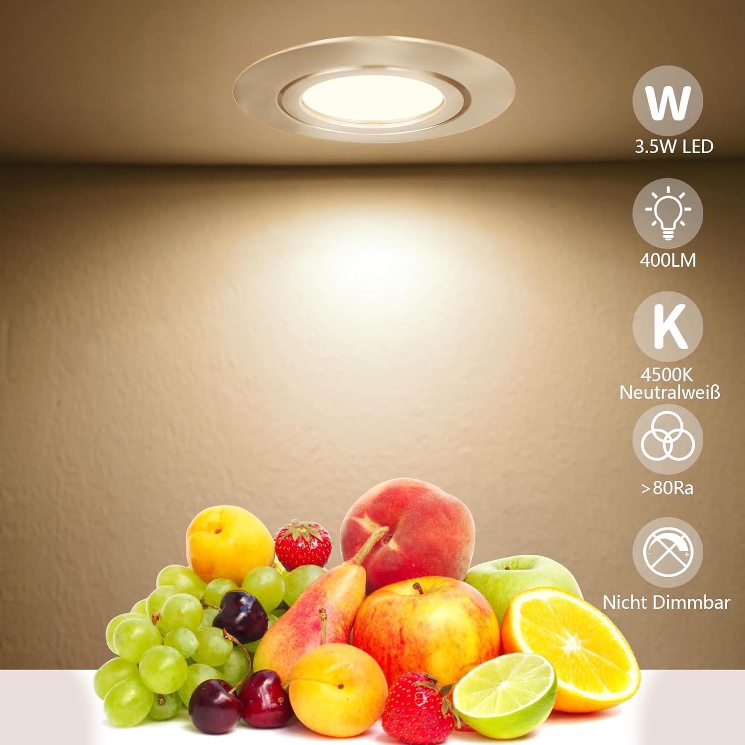 HiBay LED Einbaustrahler Ultra Flach 3,5W – Bild 15 #Neutralweiß 4500K