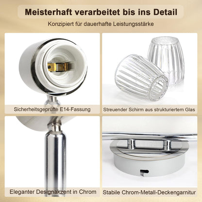 Unikcst Streifenglas Chrom 6 Flammig – Bild 4 #6 Flammig