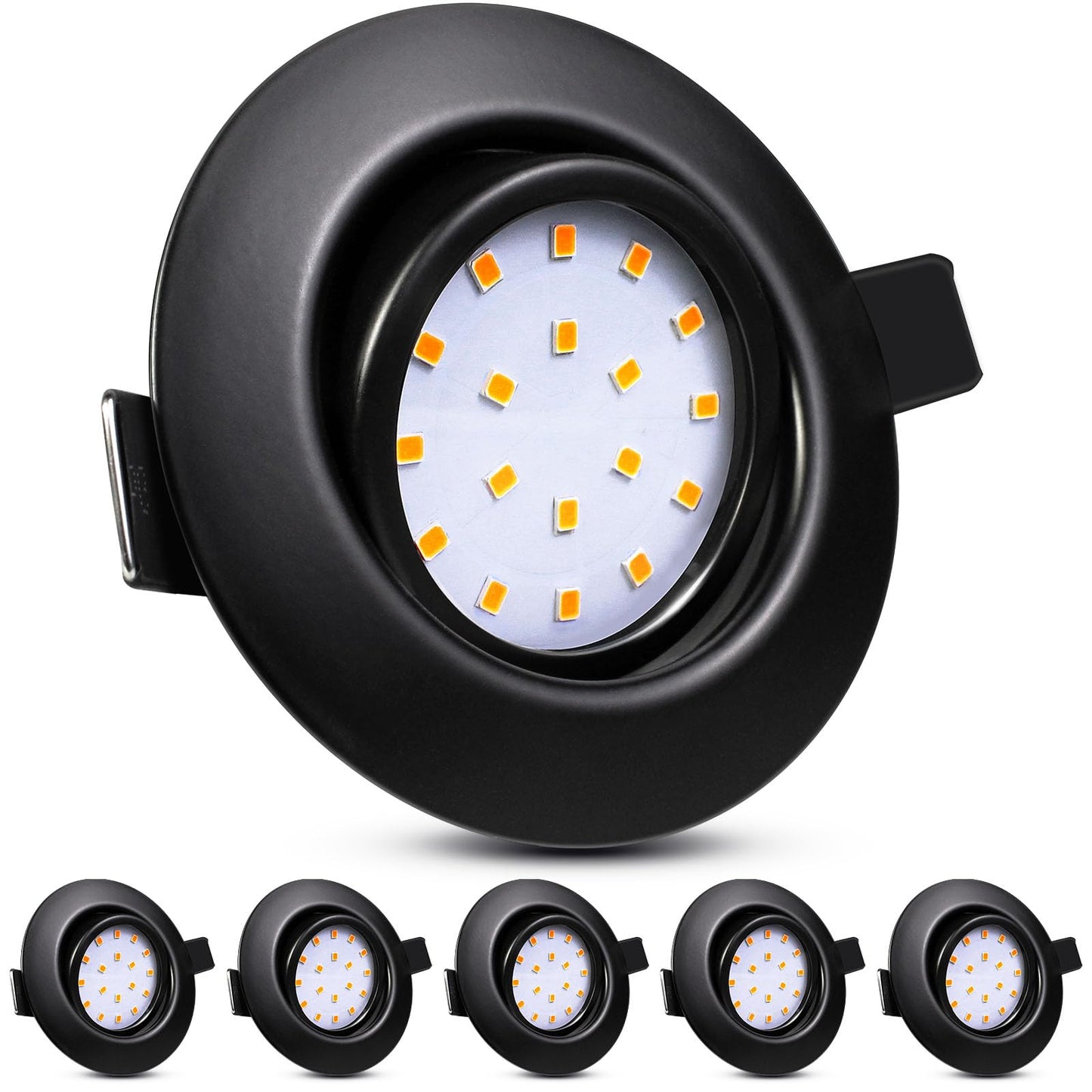 Wondlumi 6er LED Einbaustrahle – WW #Warmweiß 3000K