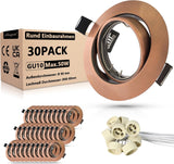 GU10 Einbaurahmen Rund Antik-Messing – Bild 11 #Gold – Antik-Messing