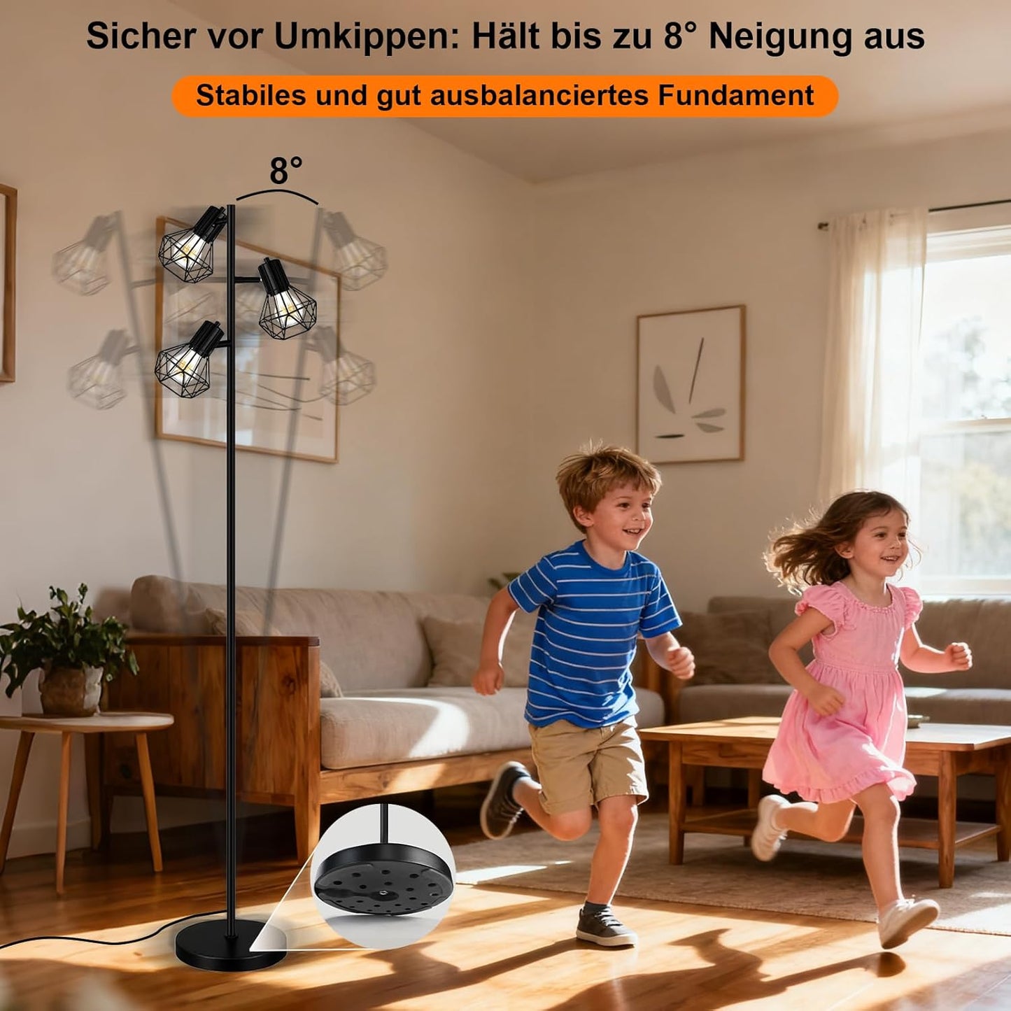HiBay Stehlampe 3 Flammig Industrial – Bild 6