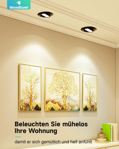 Wondlumi 6er LED Einbaustrahle – WW #Warmweiß 3000K