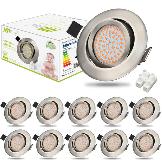 HiBay LED Einbaustrahler Ultra Flach 3,5W – Bild 10 #Warmweiß 3000K #10er Set