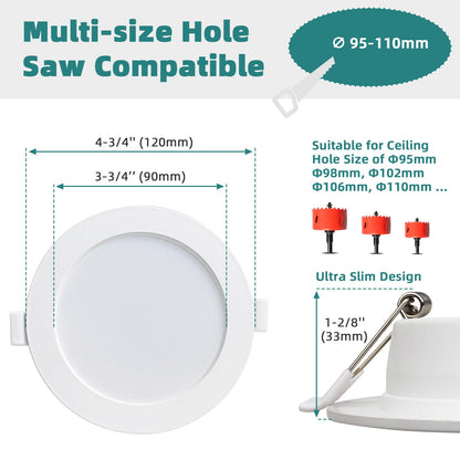 Unikcst LED Einbaustrahler 9W 120mm – WW