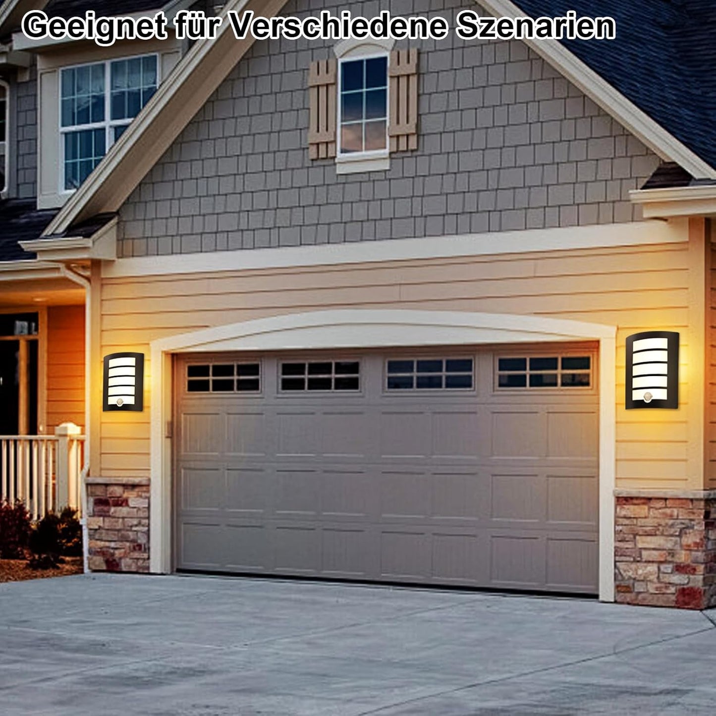 Kaihui Außenwandleuchte mit Be – Bild 7 #Schwarz Matt