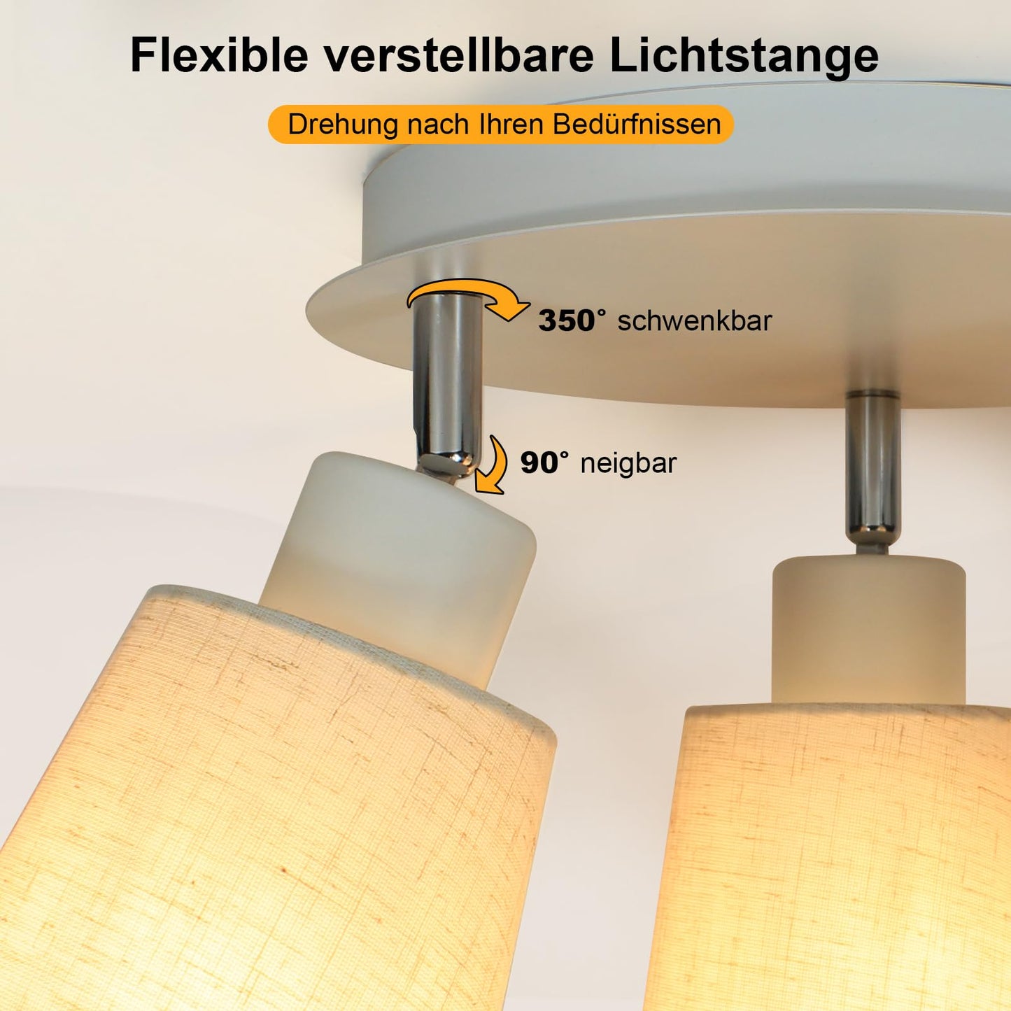 Unikcst Deckenstrahler Leinen 3 Flammig – Bild 3 #3 Flammig