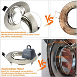 GU10 Einbaurahmen Rund Edelstahl gebürstet – Bild 4 #Silber – gebürsteter Edelstahl