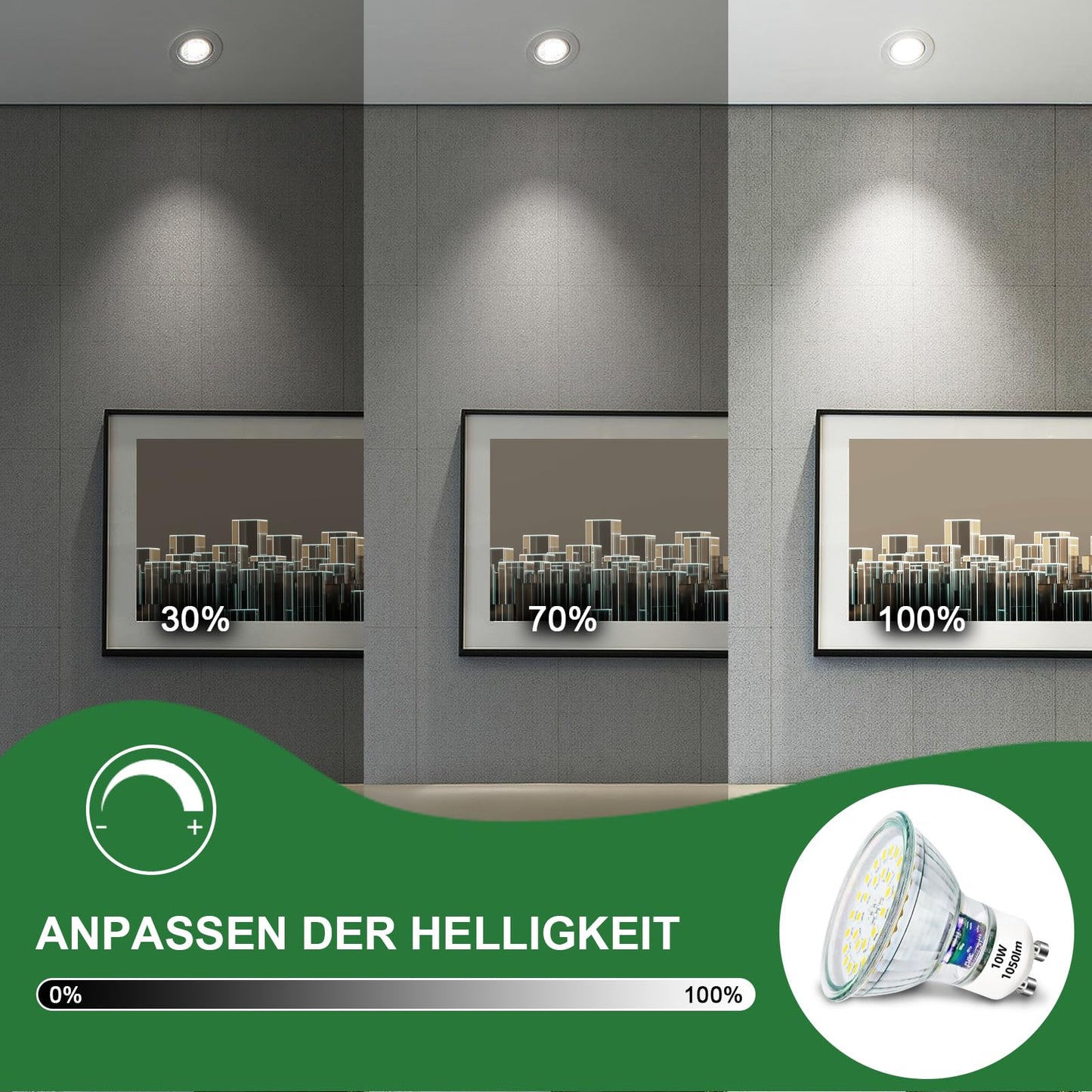 Unikcst GU10 LED 10W Dimmbar – Bild 4 #Kaltweiß 6000K #6er Set