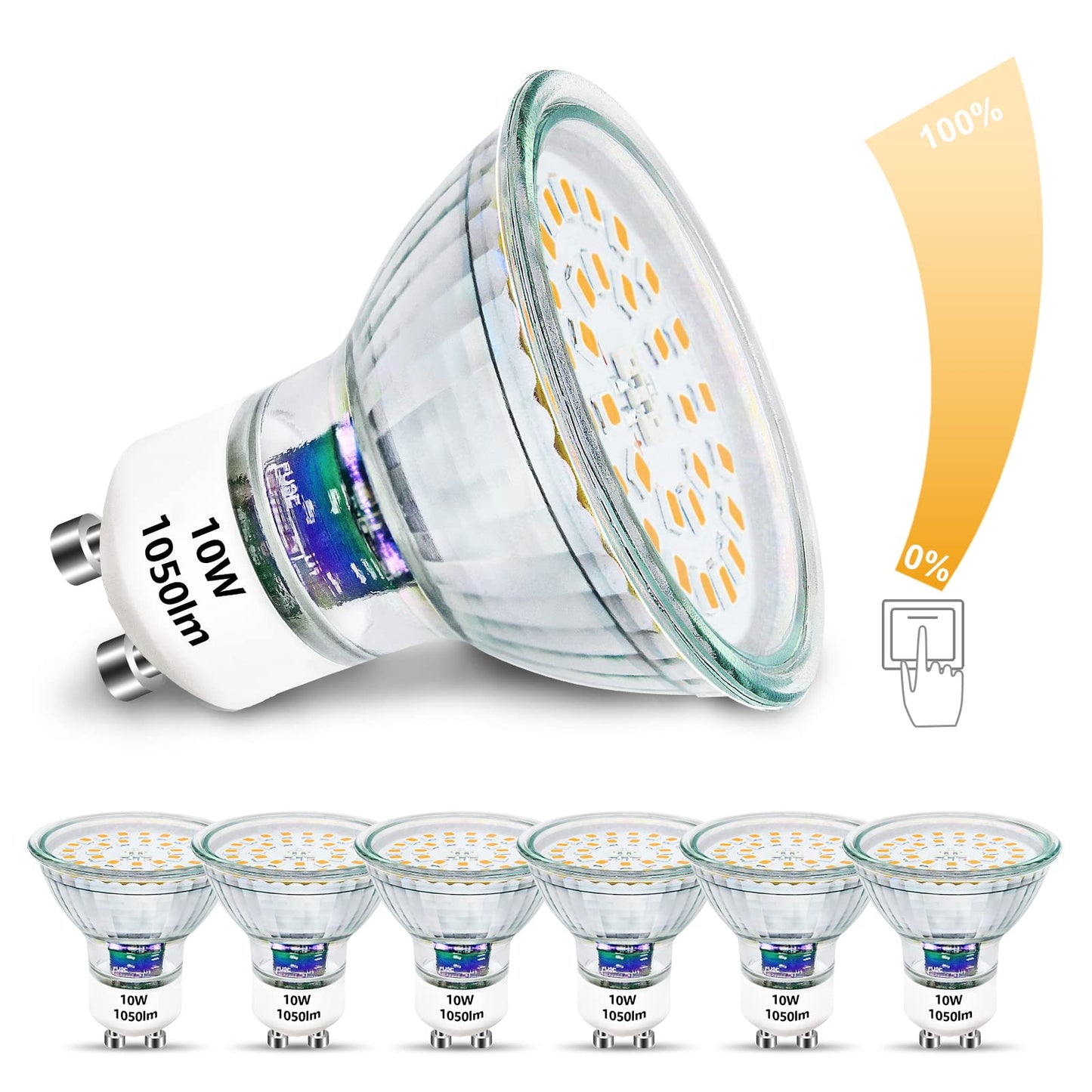 Unikcst GU10 LED 10W Dimmbar – Bild 1 #Warmweiß 3000K #6er Set