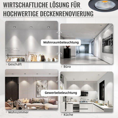 Wondlumi 6er LED Einbaustrahler 7W COB Schwarz Matt – Bild 9