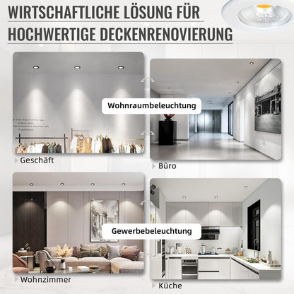 Wondlumi 6er LED Einbaustrahler 10W COB Weiß Matt – Bild 10