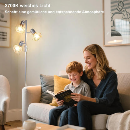 HiBay LED Stehlampe 3 Flammig Dimmbar Silber – Bild 7 #Silber