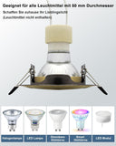 GU10 Einbaurahmen Rund Antik-Messing – Bild 4 #Gold – Antik-Messing